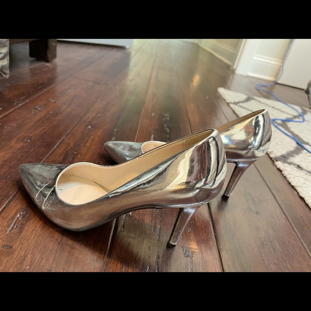 Cole Haan silver heels
